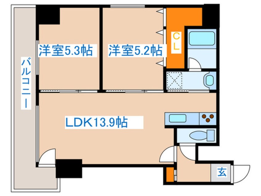 間取図 アルファスクエア南4条東