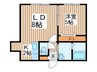 ドリームハウスⅡ 1LDKの間取り