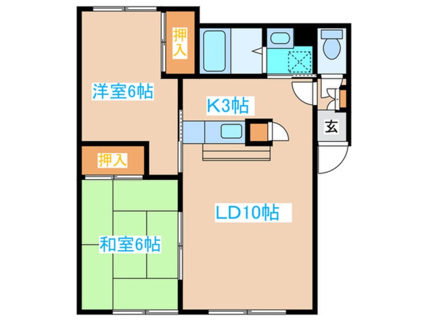 間取図 ハイツ那須野　本郷通