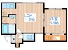 パストラ－レＳＵＨＡＲＡ 1LDKの間取り