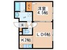 フォ－レスト円山北 1LDKの間取り