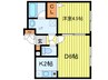 フォ－レスト円山北 1DKの間取り