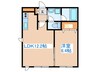 リバ－イ－スト琴似 1LDKの間取り