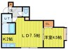 エクセドール 1LDKの間取り