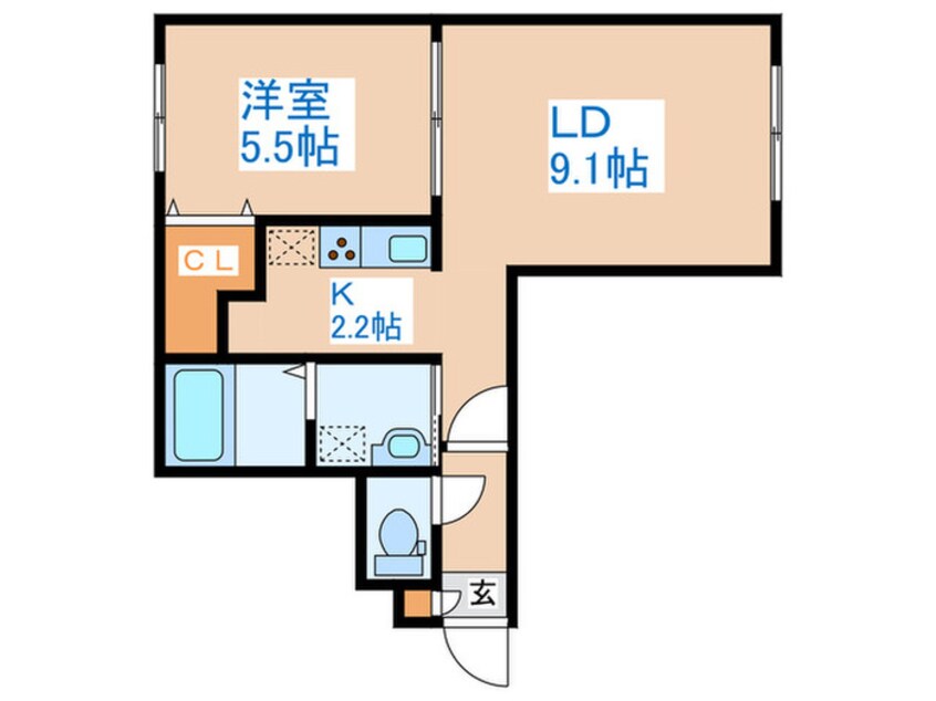 間取図 イーシティ山鼻