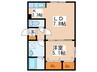 カノン福住 1LDKの間取り