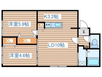 間取図 ﾌﾞﾗﾝｼｬｰﾙSAPPORO STATION WEST
