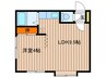 オルセー南６条 1LDKの間取り