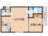 Azulドーム前 1LDKの間取り