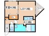 SeasonsⅡ 1LDKの間取り