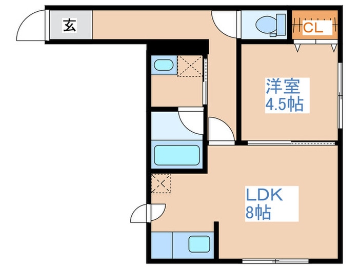 間取り図 グランディ－ル４５