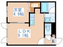 グランディ－ル４５の間取図