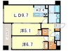 エナコ－ト南円山 2LDKの間取り