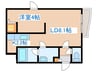 ティアラ４・３ 1LDKの間取り