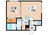 グランピース美園 1LDKの間取り