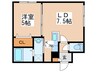 グランピース美園 1LDKの間取り