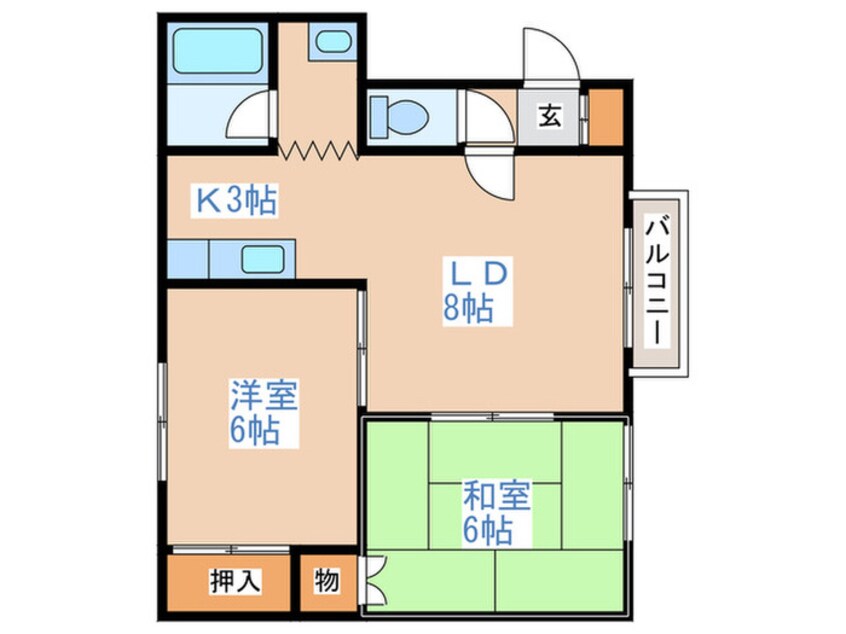 間取図 メゾンひきちＢ