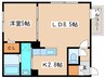 エルグランコート北３６条 1LDKの間取り