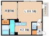 エルグランコート北３６条 1LDKの間取り