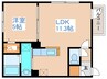 エルグランコート北３６条 1LDKの間取り