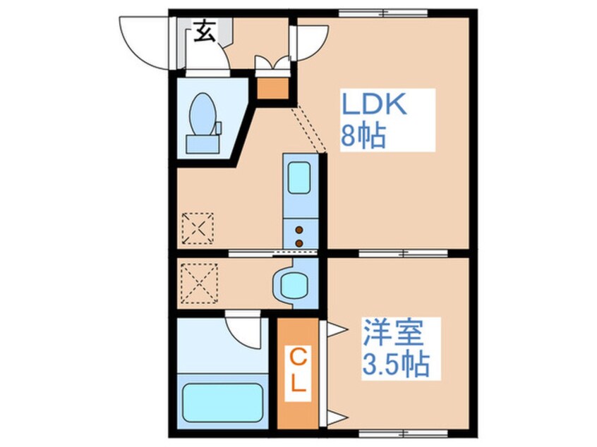 間取図 ツインズ平岸弐番館