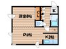 ル－セント22 1DKの間取り