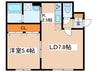Ｂ・Ｂ美園 1LDKの間取り