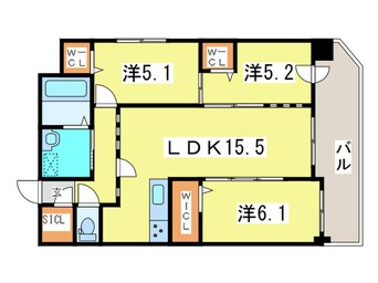 間取図 メゾン・クー・ドゥ・クールⅦ