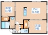 Premiere平岸 2LDKの間取り