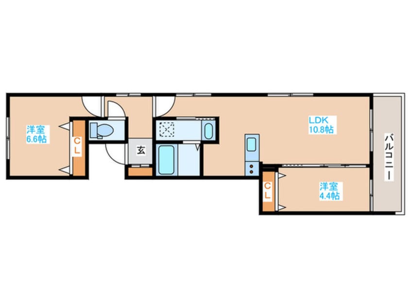 間取図 アルファスクエア宮の森2条