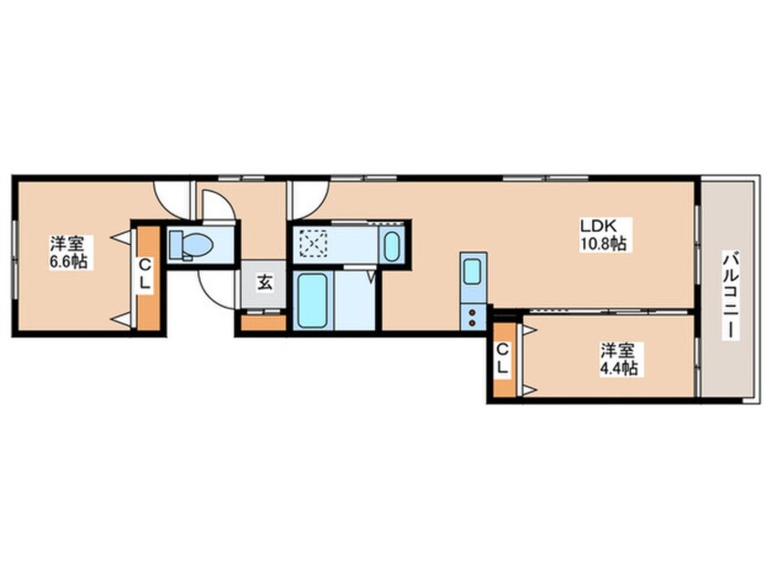 間取図 アルファスクエア宮の森2条