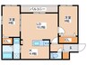 グランメールVilla9.16 2LDKの間取り