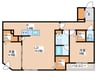 アルファスクエアS17 2LDKの間取り