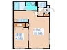 ラグナベルデ北34条 1LDKの間取り