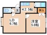 ロ－ズ・ヴィラ新川 1LDKの間取り