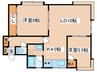 マイネリ－ベ 2LDKの間取り