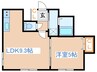 グランディーイースト札幌 1LDKの間取り