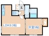 グランディーイースト札幌 1LDKの間取り