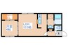 Luminous平岸 1LDKの間取り