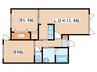 フェリシダージセイス 2LDKの間取り