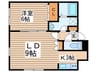 シルキー月寒東Ａ棟 1LDKの間取り