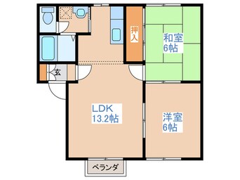 間取図 ウインディア藻南Ｄ