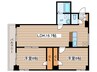 ＨＩＬＬＴＯＰ　ＴＯＷＥＲ 2LDKの間取り