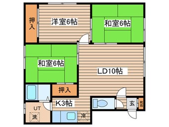 間取図 ハイツＫ．Ｆ