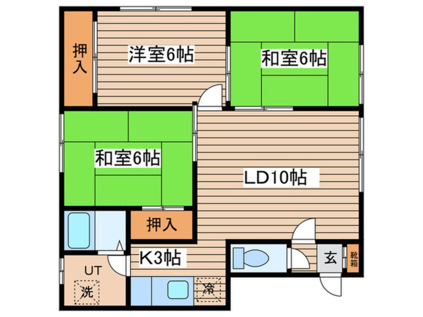 間取図 ハイツＫ．Ｆ