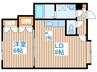 シェ－ンブルン南１８条 1LDKの間取り