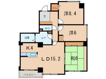 間取図 宮の森ロジュマン２