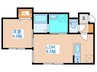 ウェリナ南郷１６ 1LDKの間取り