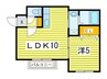 レジデンス大通公園 1LDKの間取り