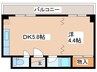 高栄パーク　 1DKの間取り